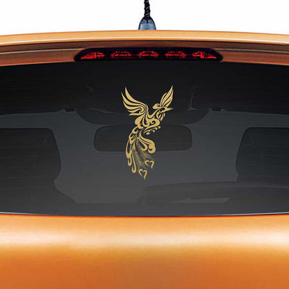 Peacock Flight Car Rear Glass Sticker