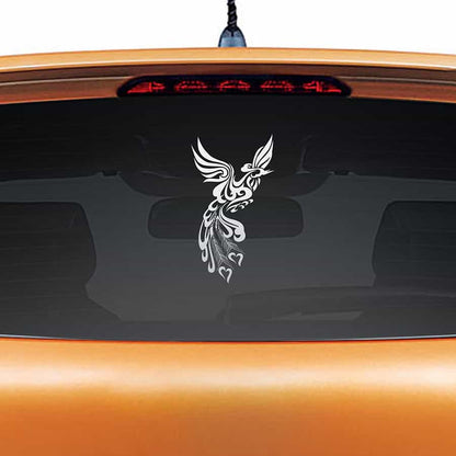 Peacock Flight Car Rear Glass Sticker