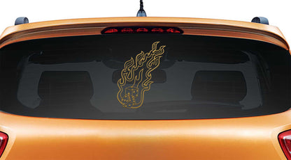 Fiery Dice Car Sticker