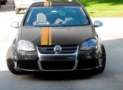 Dual Offset Racing Stripes Car Sticker Kit