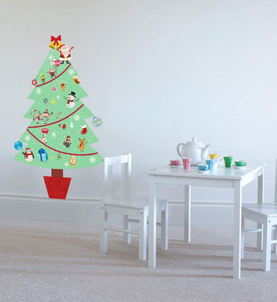 Christmas Character Tree Wall Sticker