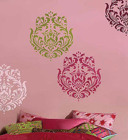 Damask Stencil Plume Paint Stencil