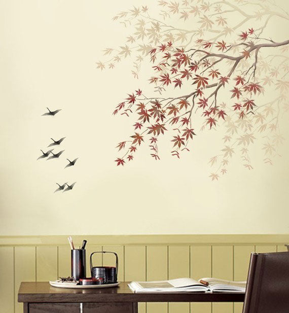 Maple Branch Paint Stencil