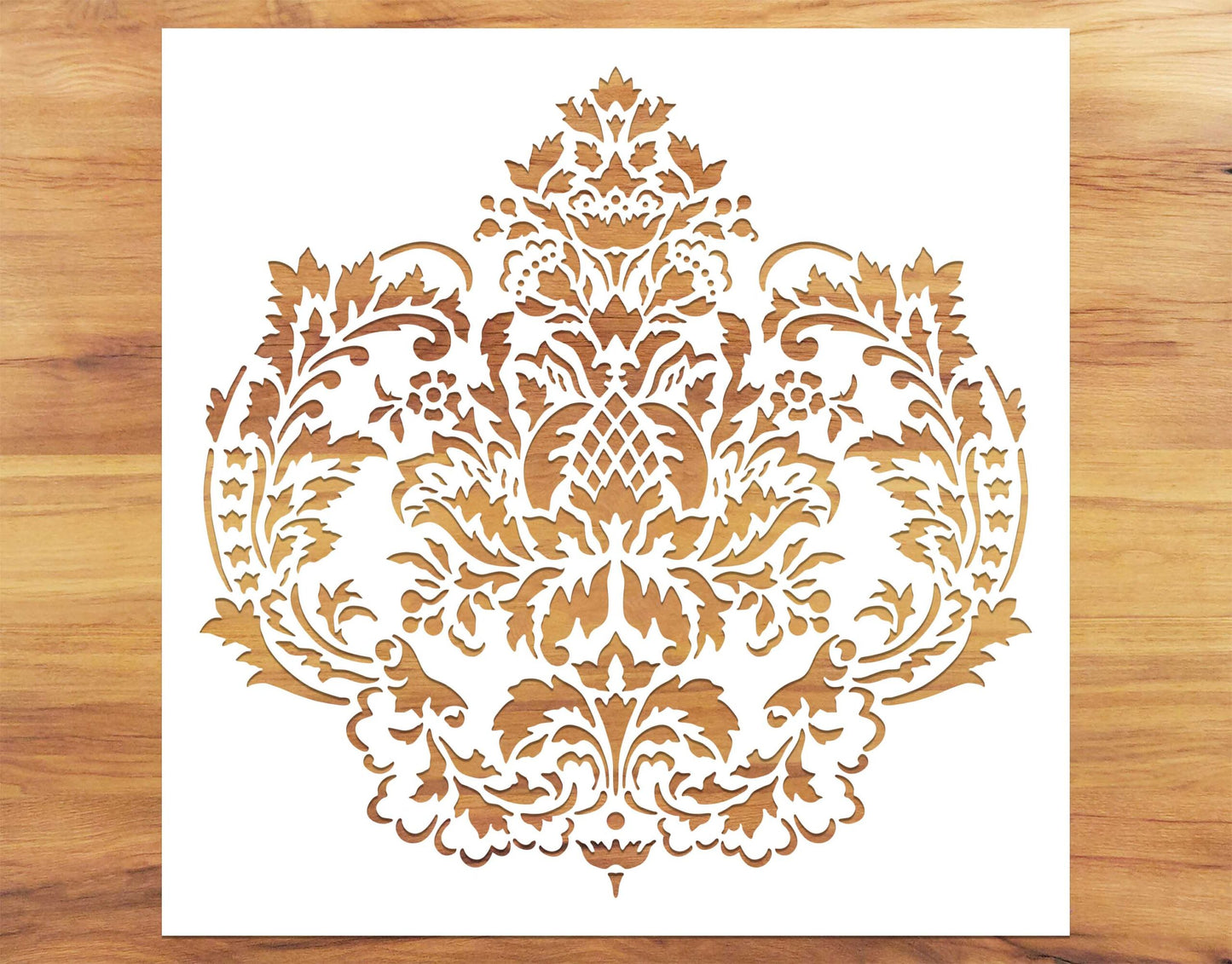 Crown Damask Paint Stencil