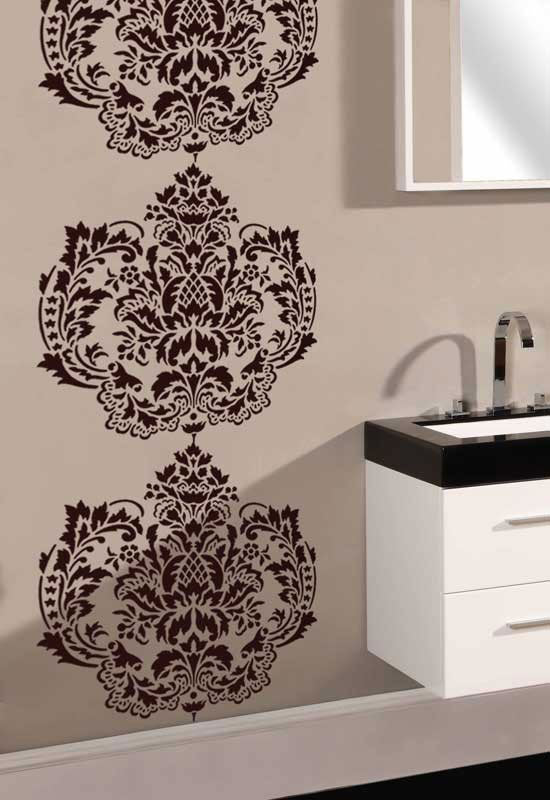 Crown Damask Paint Stencil