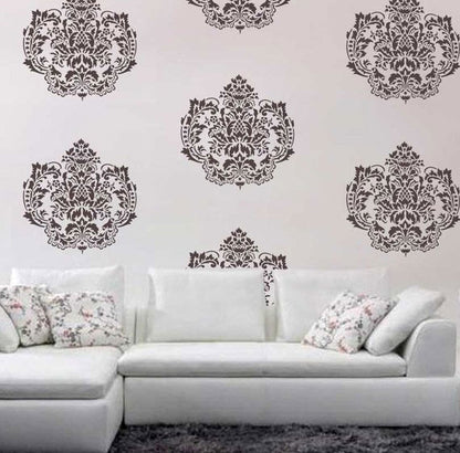 Crown Damask Paint Stencil