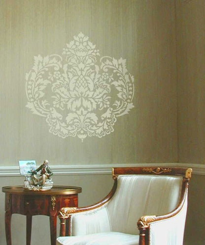 Crown Damask Paint Stencil