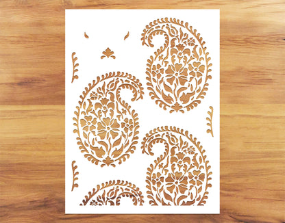 Mango Paisley Pattern Paint Stencil