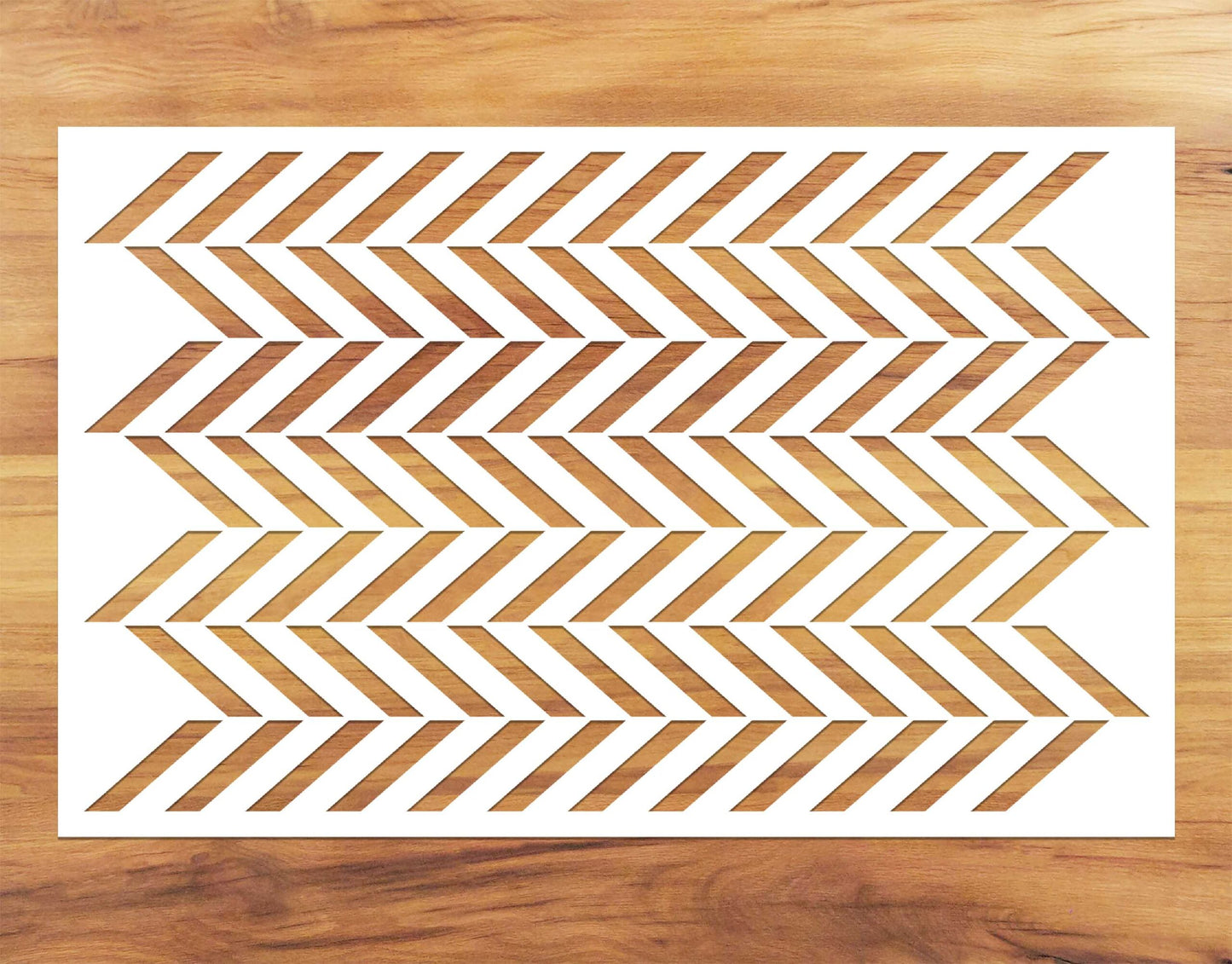 Fishbone Pattern Paint Stencil