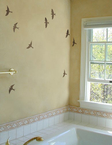 Ceiling Birds Paint Stencil