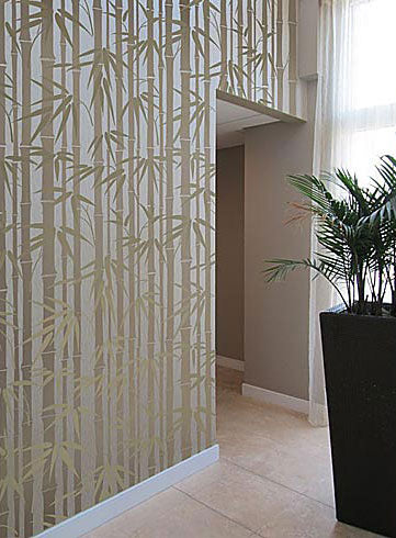 Thick Bamboo Pattern Paint Stencil