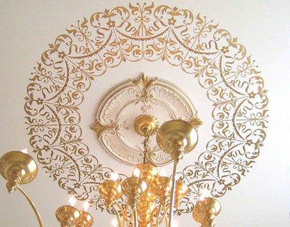 Ornate Medallion Paint Stencil