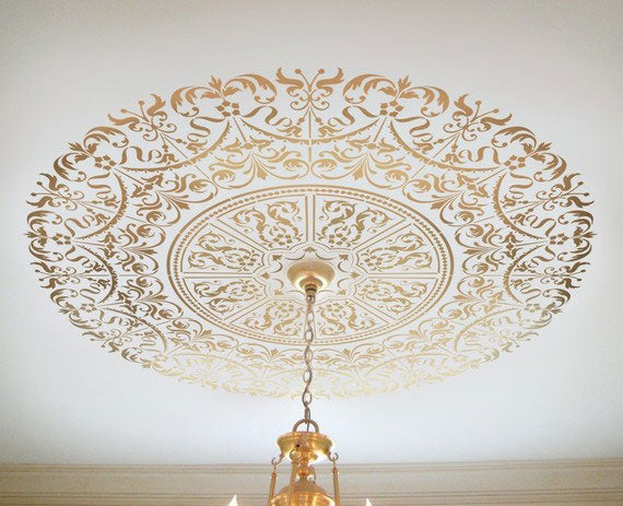 Ornate Medallion Paint Stencil