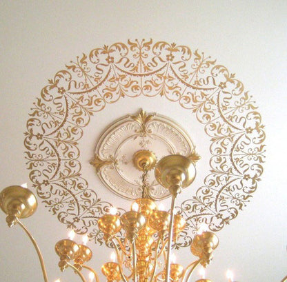 Ornate Medallion Paint Stencil