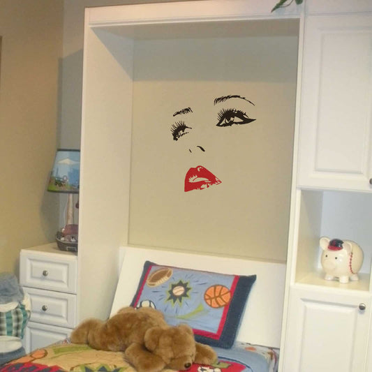 Girl Face Wall Sticker