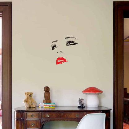 Girl Face Wall Sticker