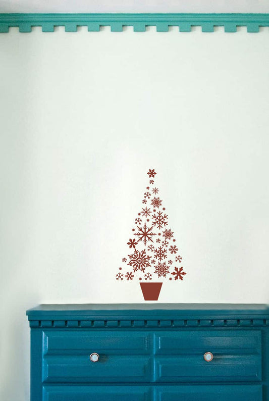 Winter Christmas Tree Wall Sticker