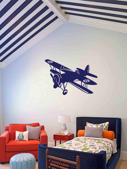 Old School Airplane Wall Sticker