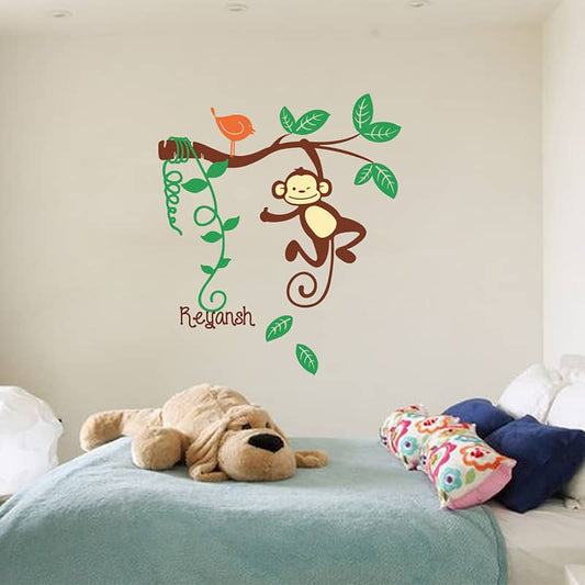 Monkey Up Wall Sticker