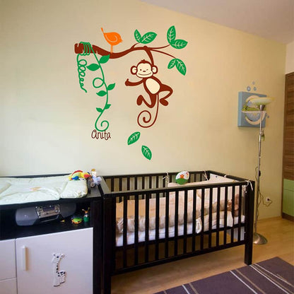 Monkey Up Wall Sticker