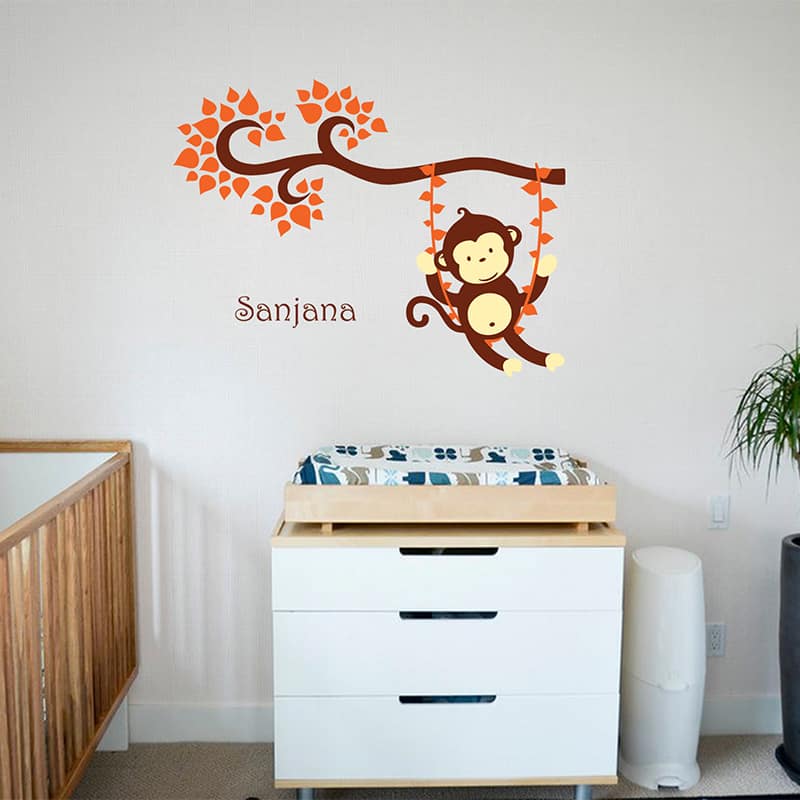 Monkey Swing Wall Sticker