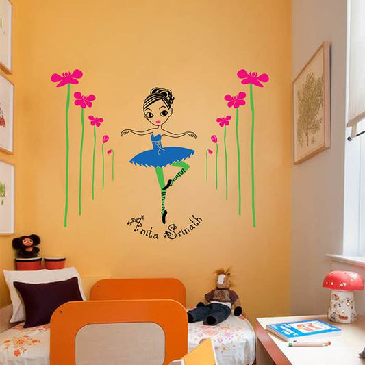 Pretty Ballerina Girl Wall Sticker