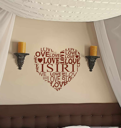 Name love heart Wall Sticker