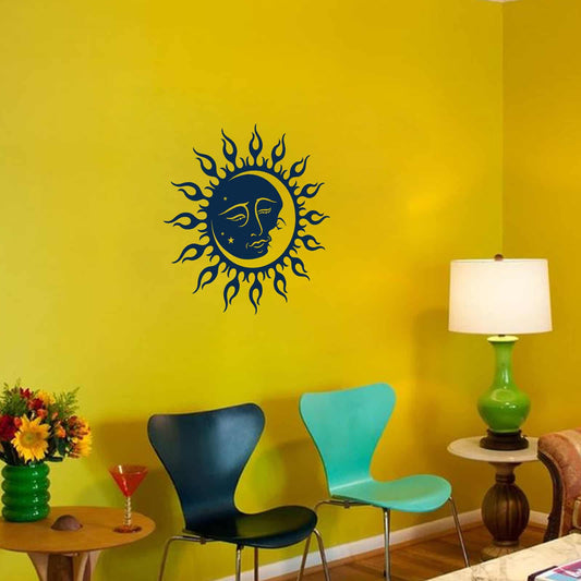 Sun and Moon Wall Sticker