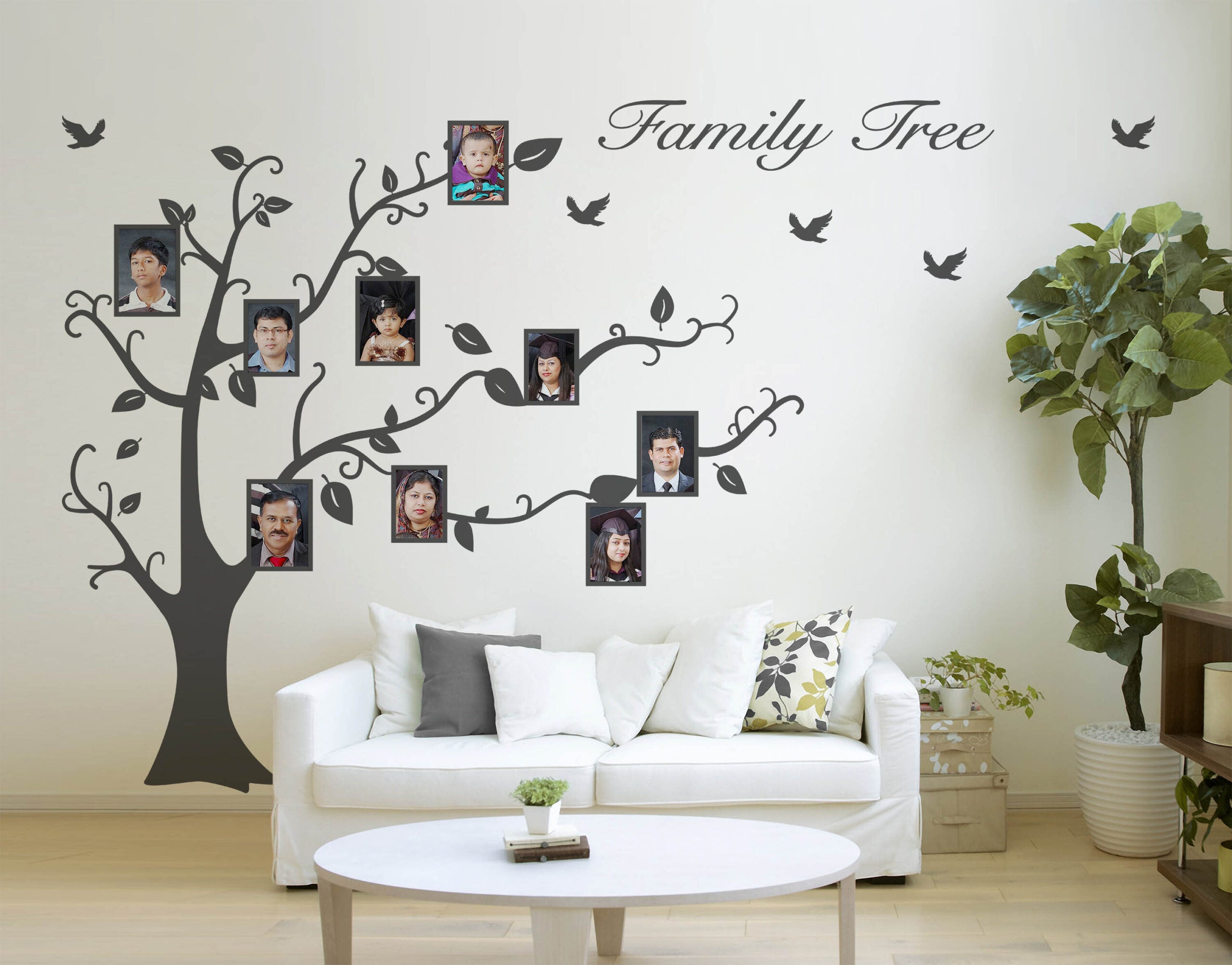 Family Tree Photo Frame Wall Sticker – WallDesign