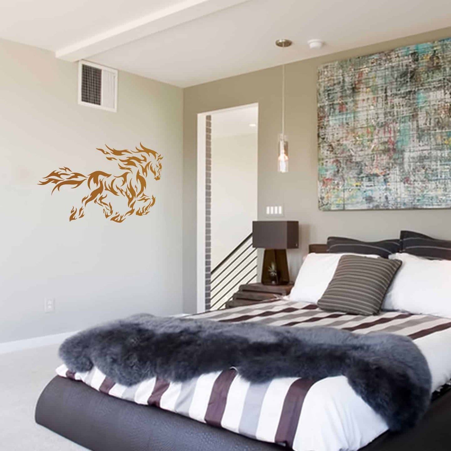 Fiery Stallion Wall Sticker