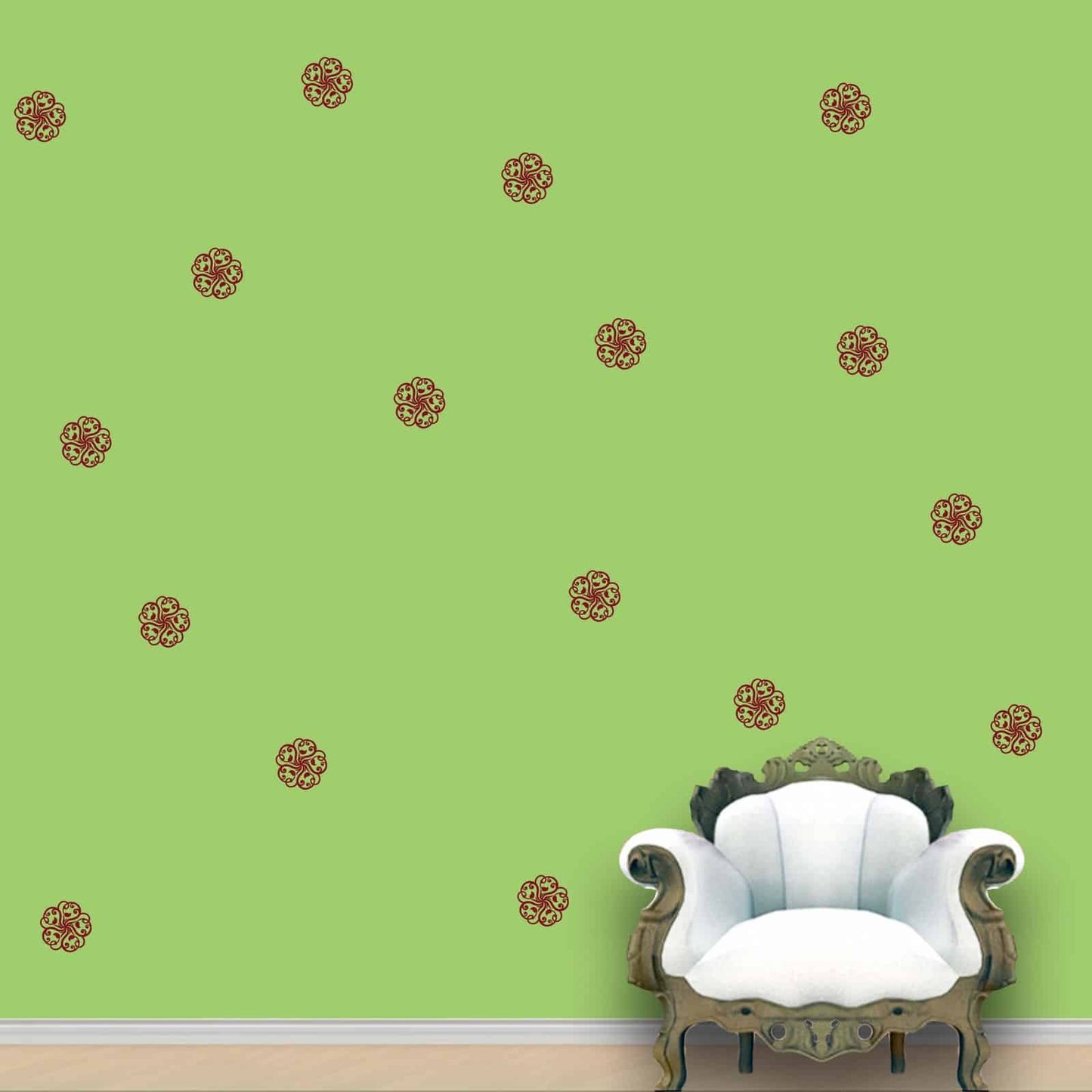 Flower Swirl Wall Pattern