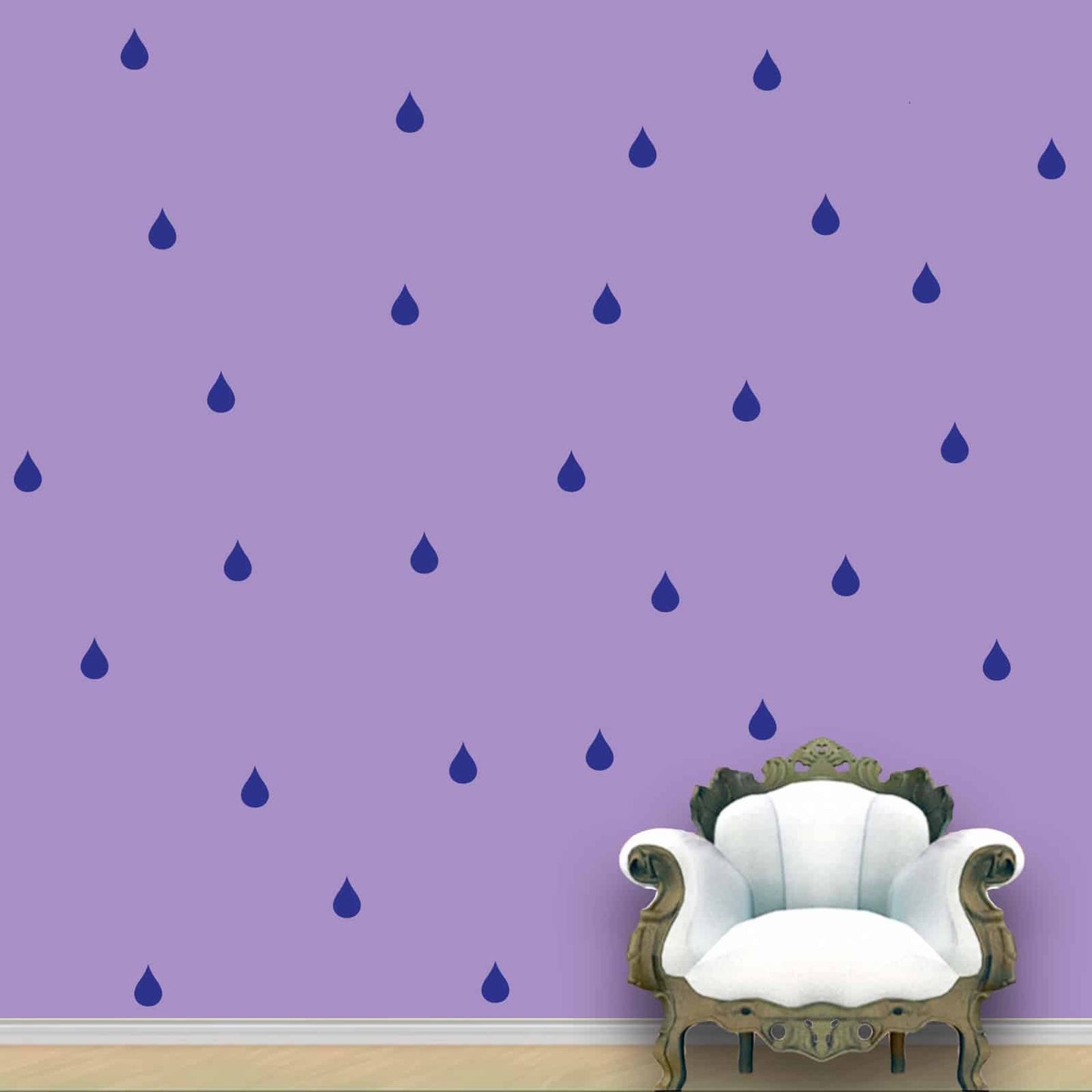 Rain Drops Wall Pattern