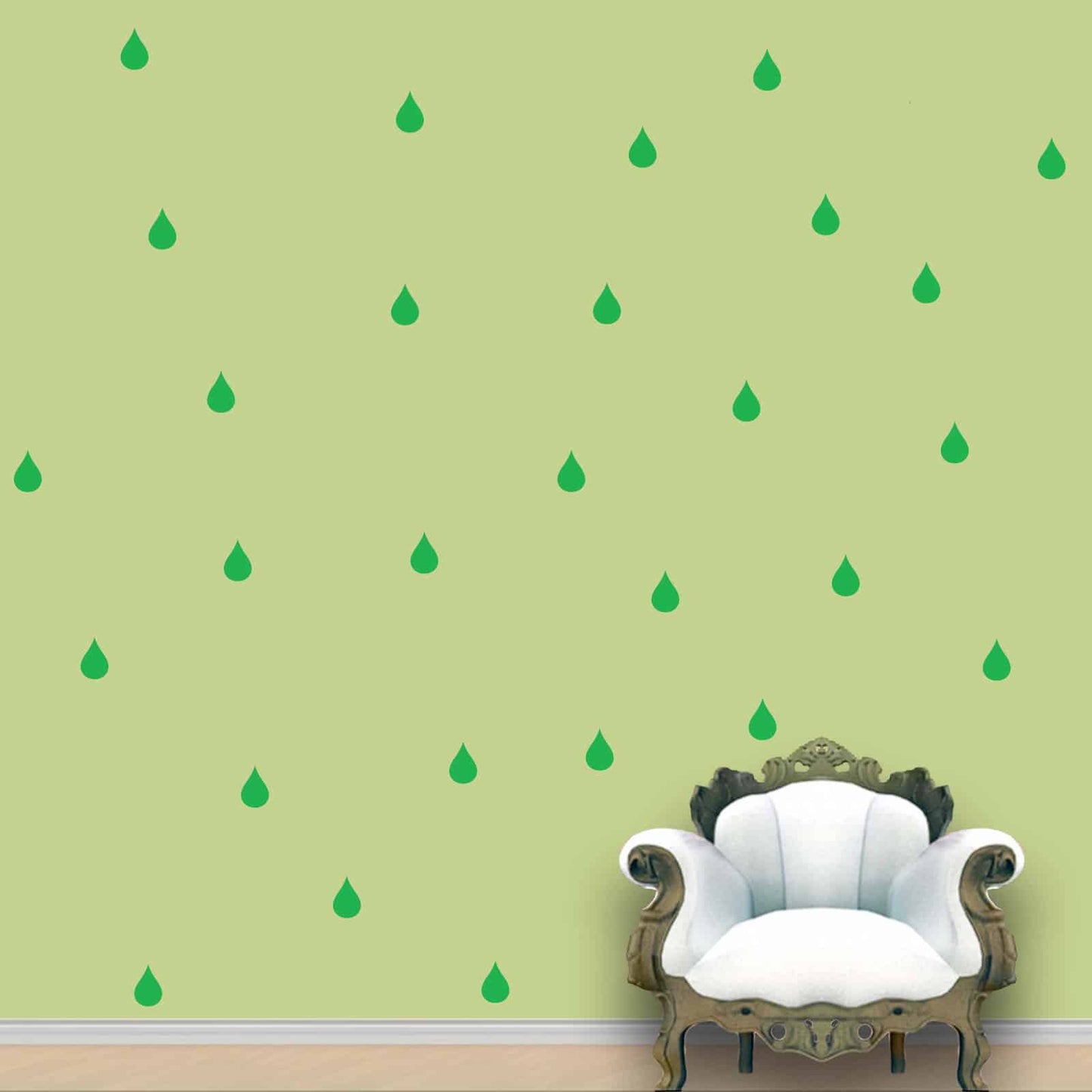 Rain Drops Wall Pattern