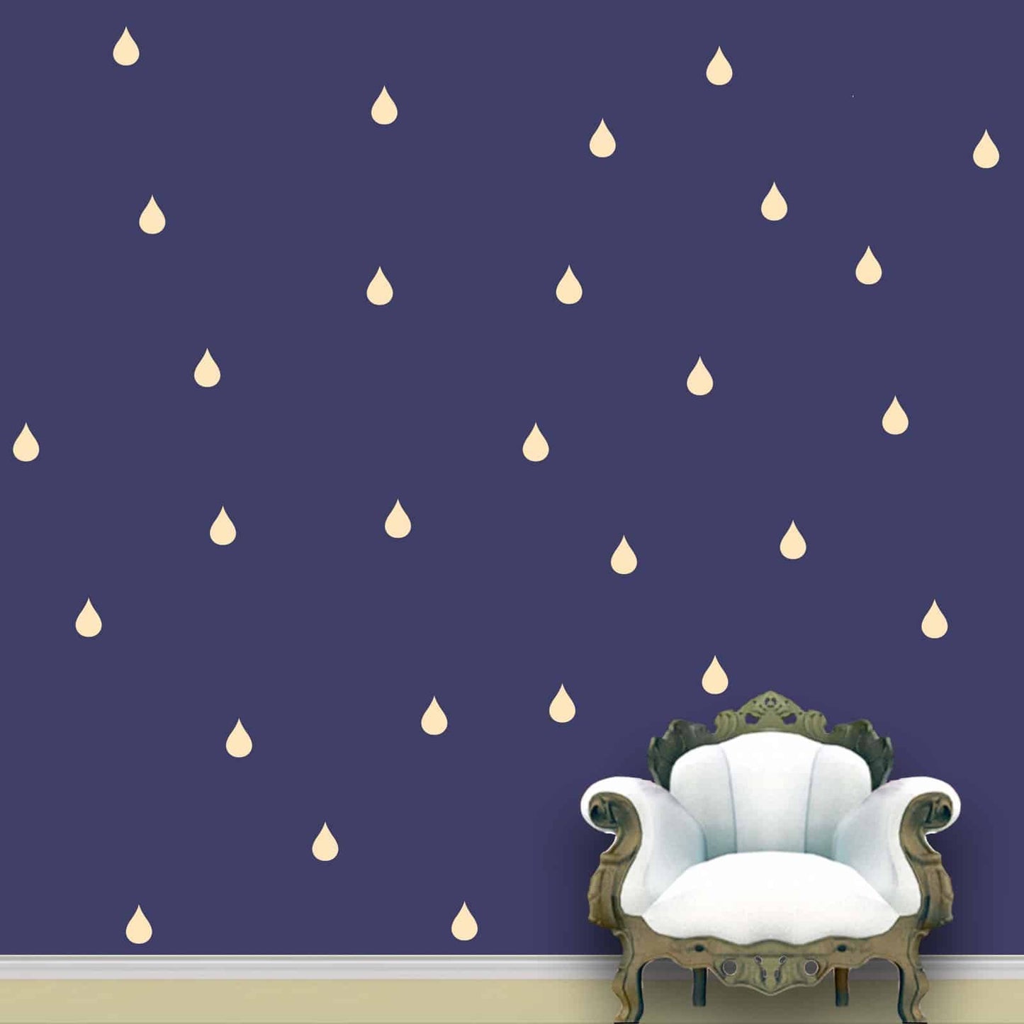 Rain Drops Wall Pattern