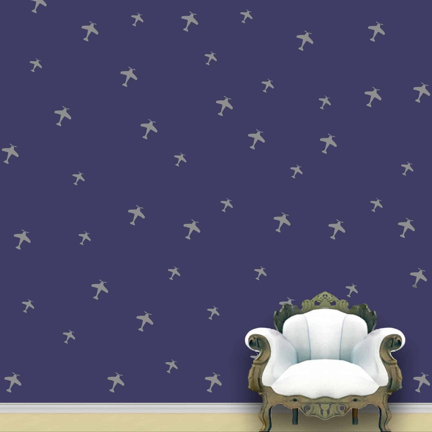 Aeroplanes Wall Pattern