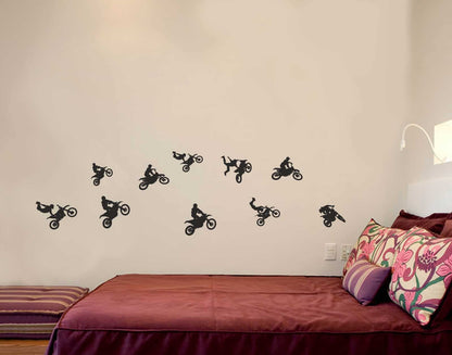 Cross Motor Biking Wall Sticker