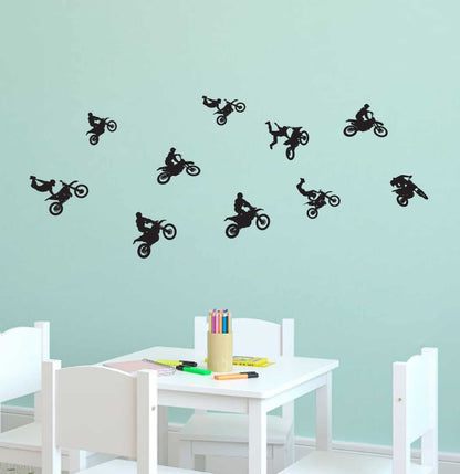 Cross Motor Biking Wall Sticker