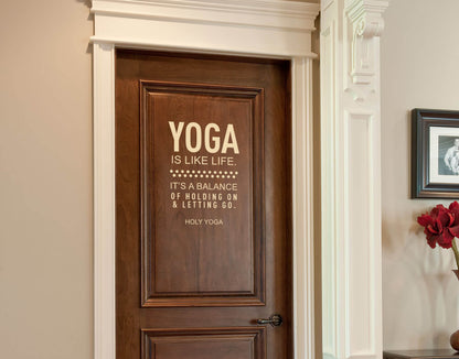 Yoga is life wall sticker