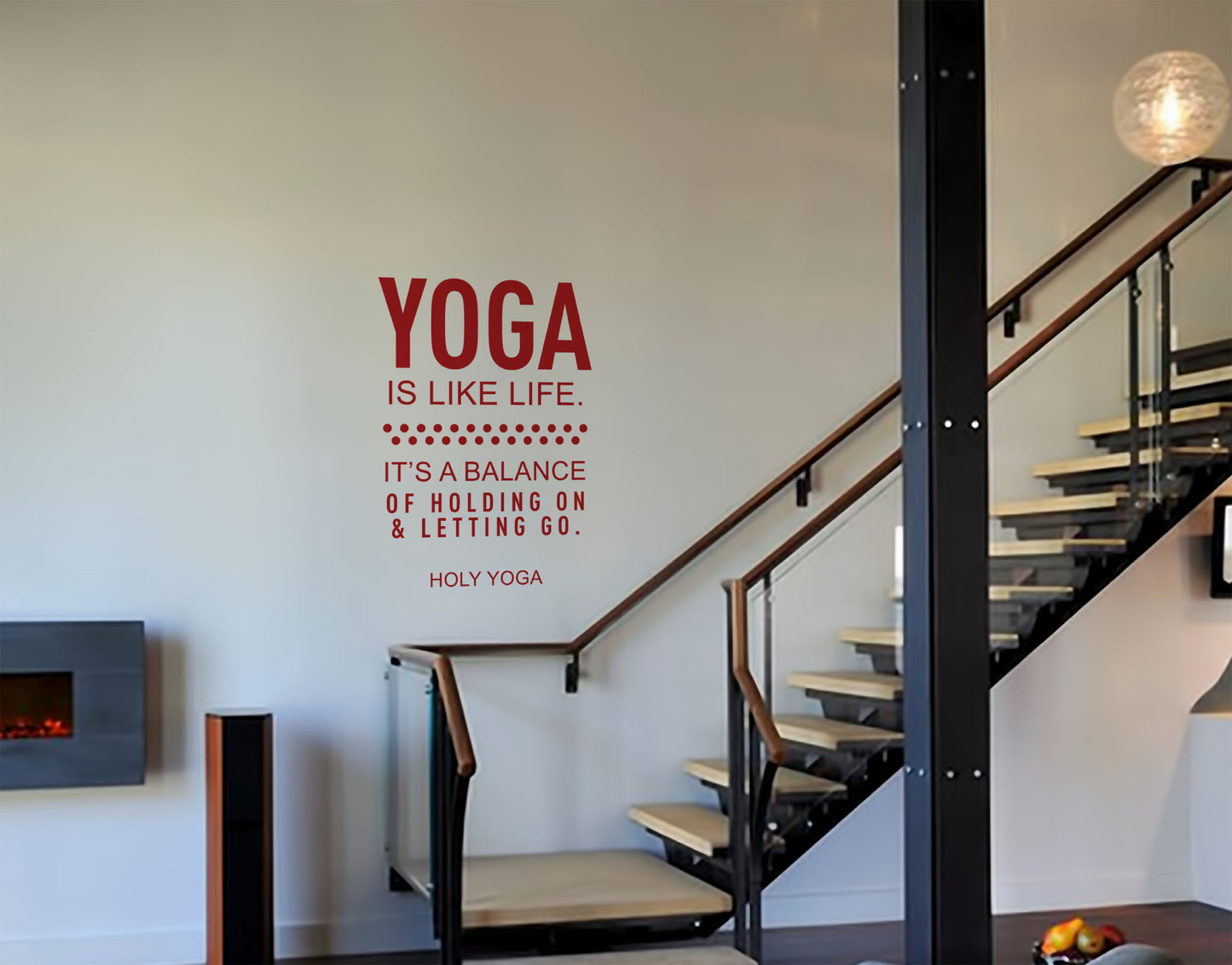 Yoga is life wall sticker