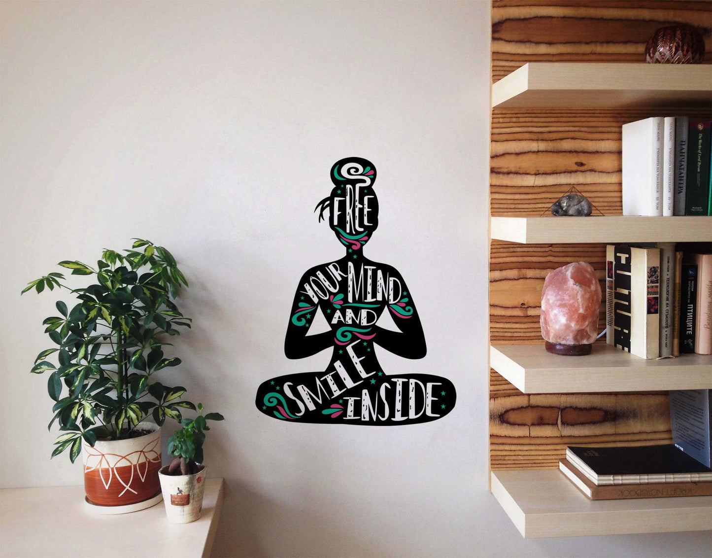 Free Your Mind and Smile Inside yoga sticker