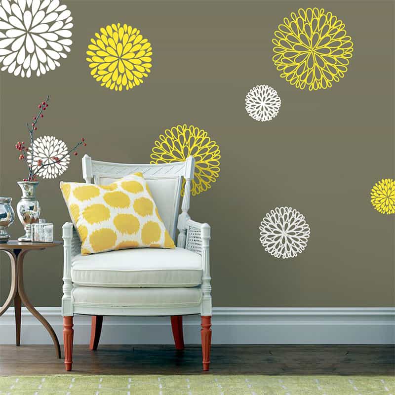 White Pattern Wall Sticker Floral Patterns Wall Sticker – WallDesign