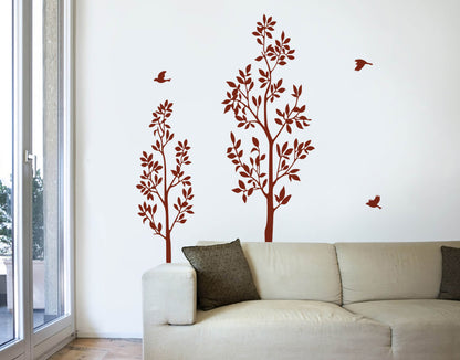 Long &amp; Short Tree Decal