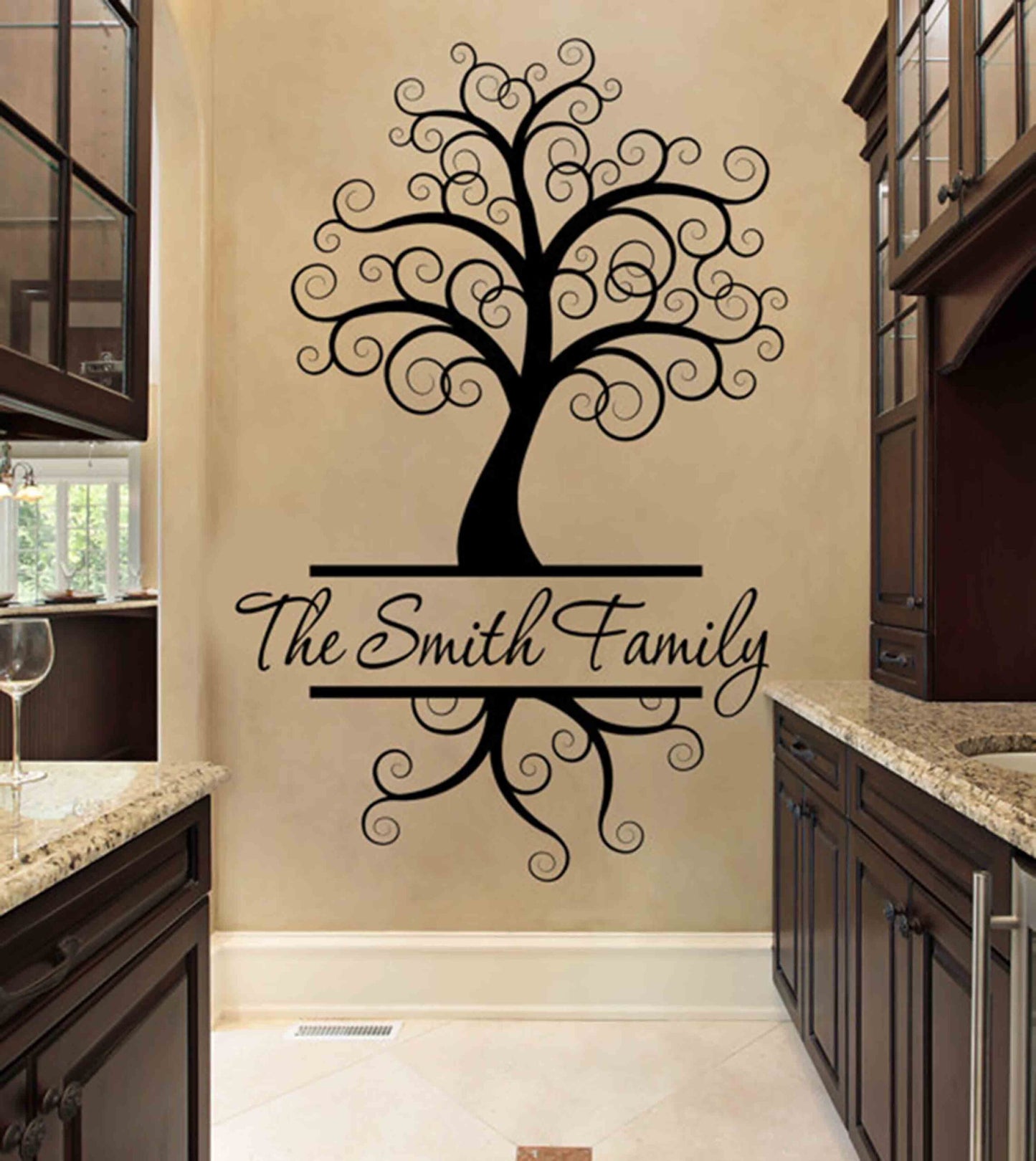 Family Name Tree Wall Sticker