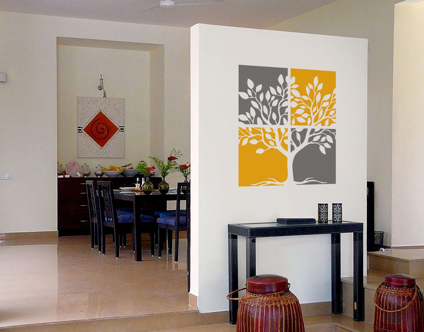 Inside a Square Tree Wall Sticker