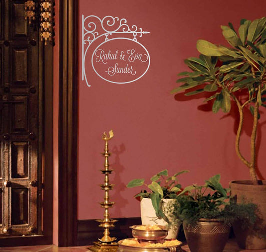 Vintage Namepost Wall Sticker