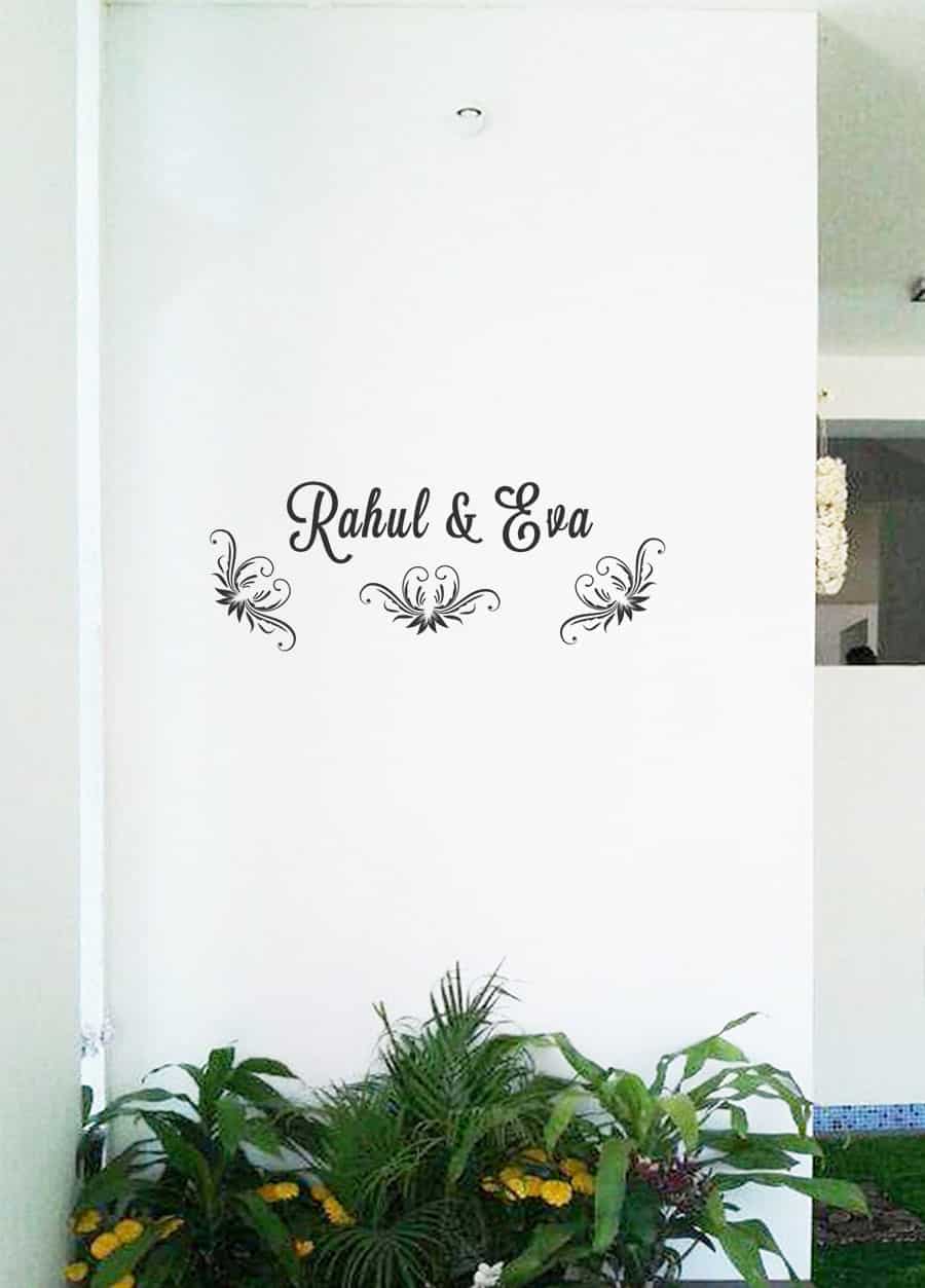 Blooming Home Personalized Wall Sticker