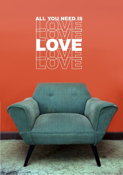 Love Love Love Wall Sticker