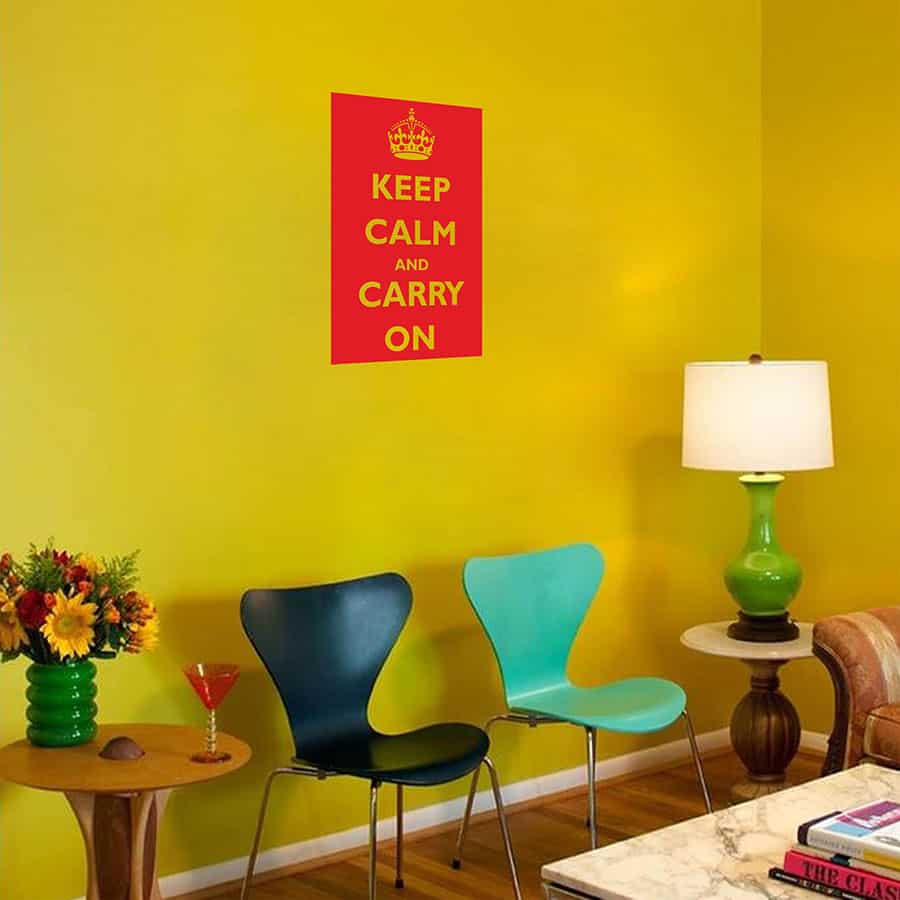 Keep Calm and Carry On Wall Sticker