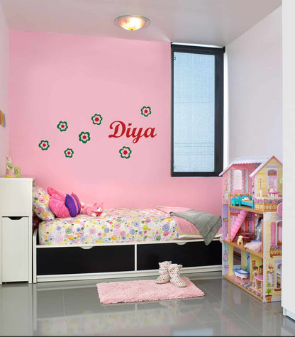 Flower Name Wall Sticker