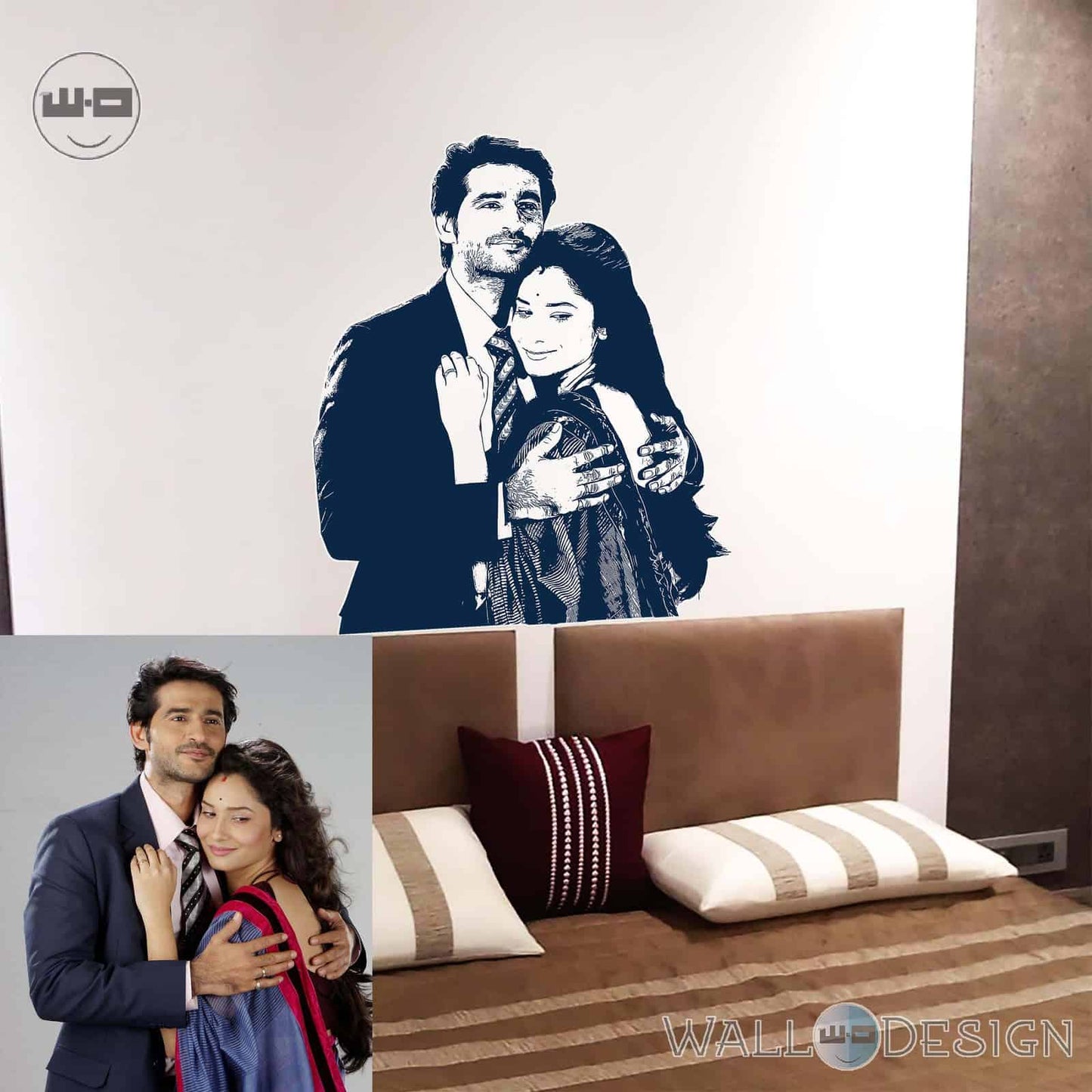 Photo Silhouette Sketch Wall Sticker